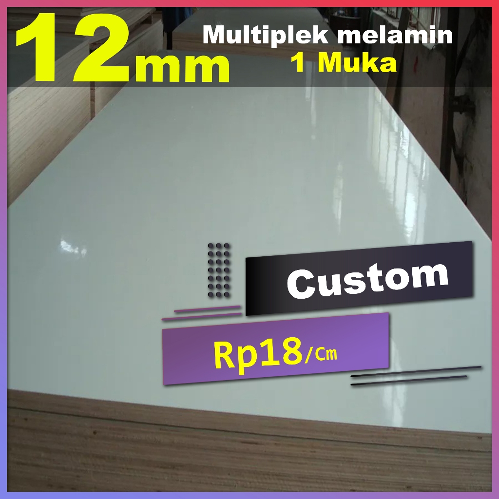 multiplek 12mm melamin custom potongan glossy