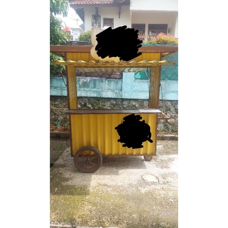 gerobak booth semi kontainer container ukuran PxLxT 1,5 meter x 60 cm x 2 meter