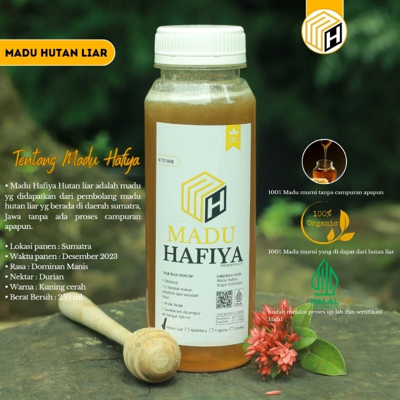 

Madu hutan liar| madu hutan sumatera 250ml asli murni termurah Original 100% bergaransi |Asli hutan sumatra|Raw Honey full nektar -Madu hafiya- madu obat batuk- madu obat kuat- madu anak- madu murni- madu obat lambung