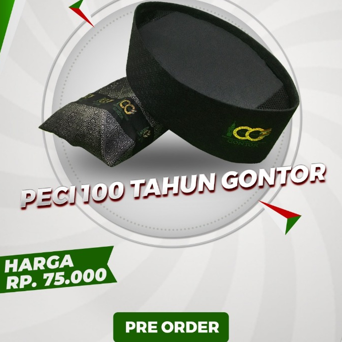 Peci/Songkok Peringatan 100 Tahun PONDOK GONTOR – Peci Eksklusif untuk Santri dan Alumni