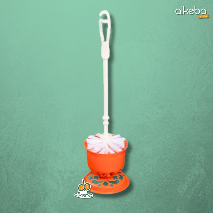Sikat Wc Bulat + Dudukan gagang Dragon nilon Toilet Brush