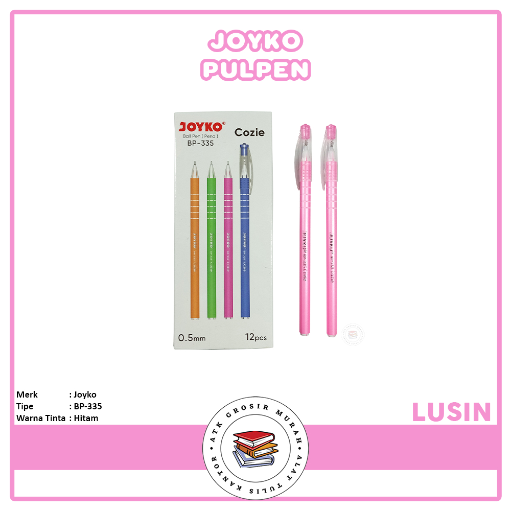 

JOYKO - Pulpen Bal Pen BP - 335 Cozie Tinta HItam - Lusin