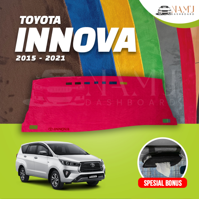 ALAS BULU DASHBOARD MOBIL ALL NEW INNOVA - COVER KARPET PELINDUNG DASBOR TOYOTA REBORN 2015 - 2024