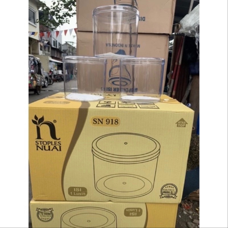 Toples Nuai SN 918 Ukuran 1Kg / Toples Kue Kering / Toples Mika