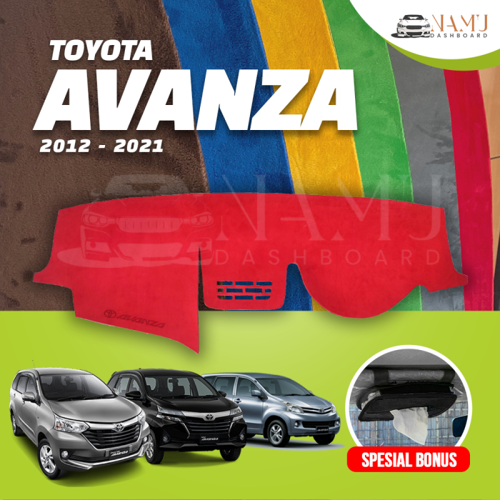 ALAS BULU DASHBOARD MOBIL NEW AVANZA - COVER KARPET PELINDUNG DASBOR TOYOTA 2012 2014 2016 2018 2021
