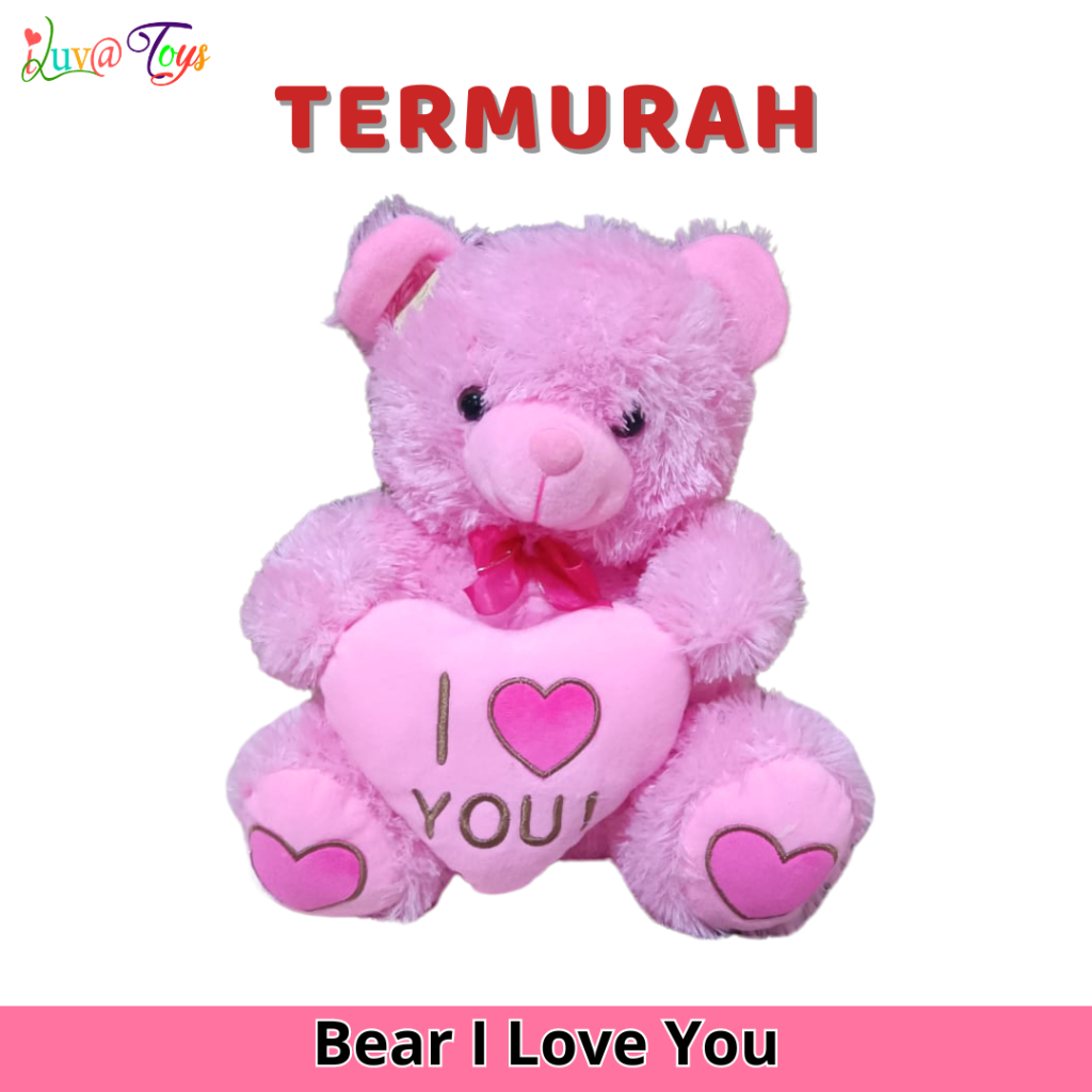 Boneka Beruang I Love You Boneka Beruang Lucu Boneka Beruang Medium Boneka Beruang Bulu Boneka Berua