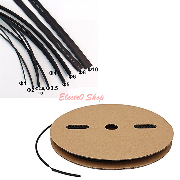 Heat Shrink / Tubing / Isolasi Bakar 1mm @200M