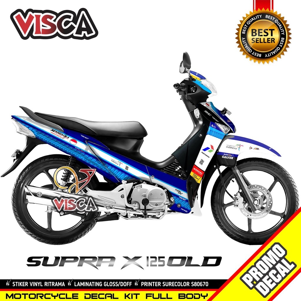 Decal Supra X 125 Lama Modif Keren Stiker Supra X 125 Lama Full Body Striping Supra X 125 Lama Varia