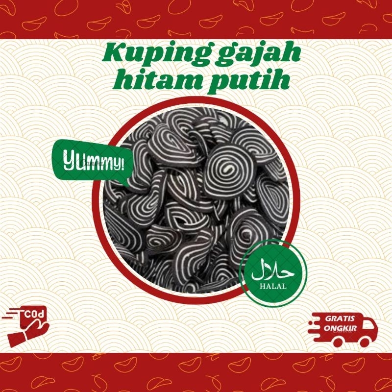 

kuping gajah putih hitam 200gr