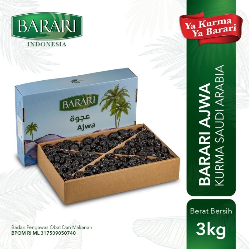 

Kurma Barari Ajwa 3Kg Saudi Arabia