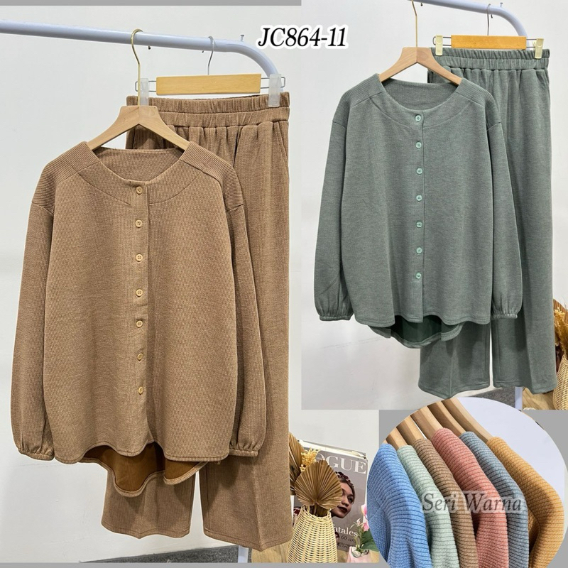 JC846 || SETELAN BUSUI FRIENDLY || SET KNIT JC || SET KNIT ASTER || SET KANCING