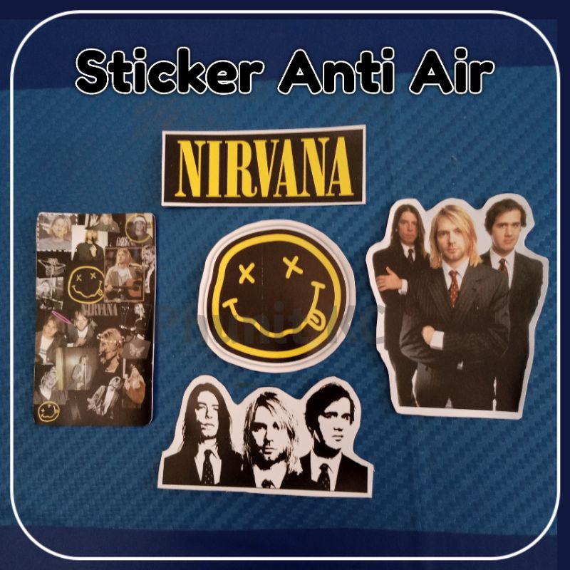 

stiker paket band terkenal nirvana kurt cobain anti air