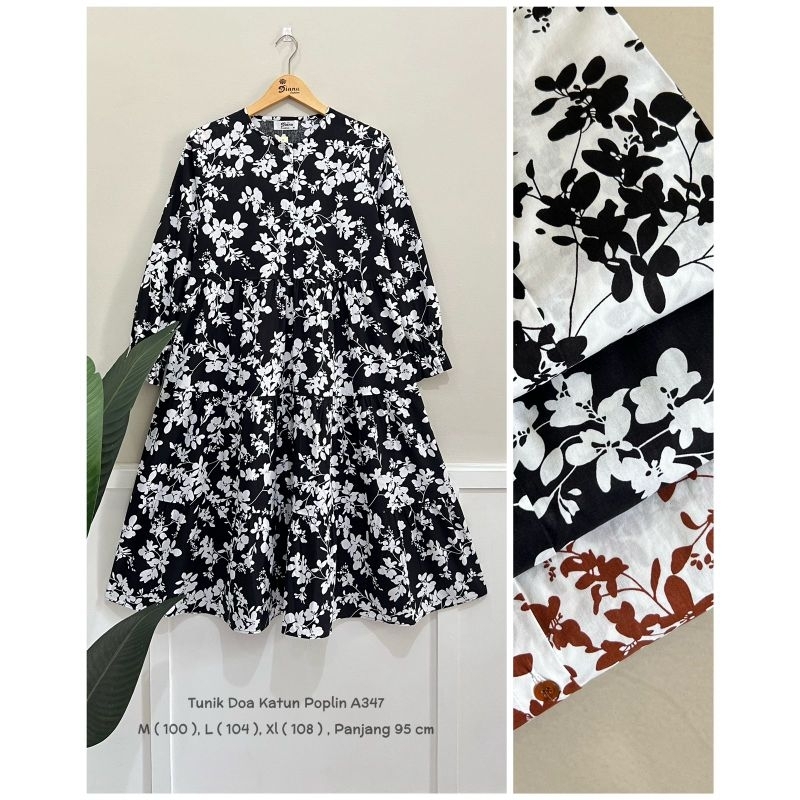 TUNIK MOTIF BUNGA KATUN POPLIN IMPORT/TUNIK KATUN POPLIN PREMIUM/TUNIK WANITA BUSUI FREANDLY
