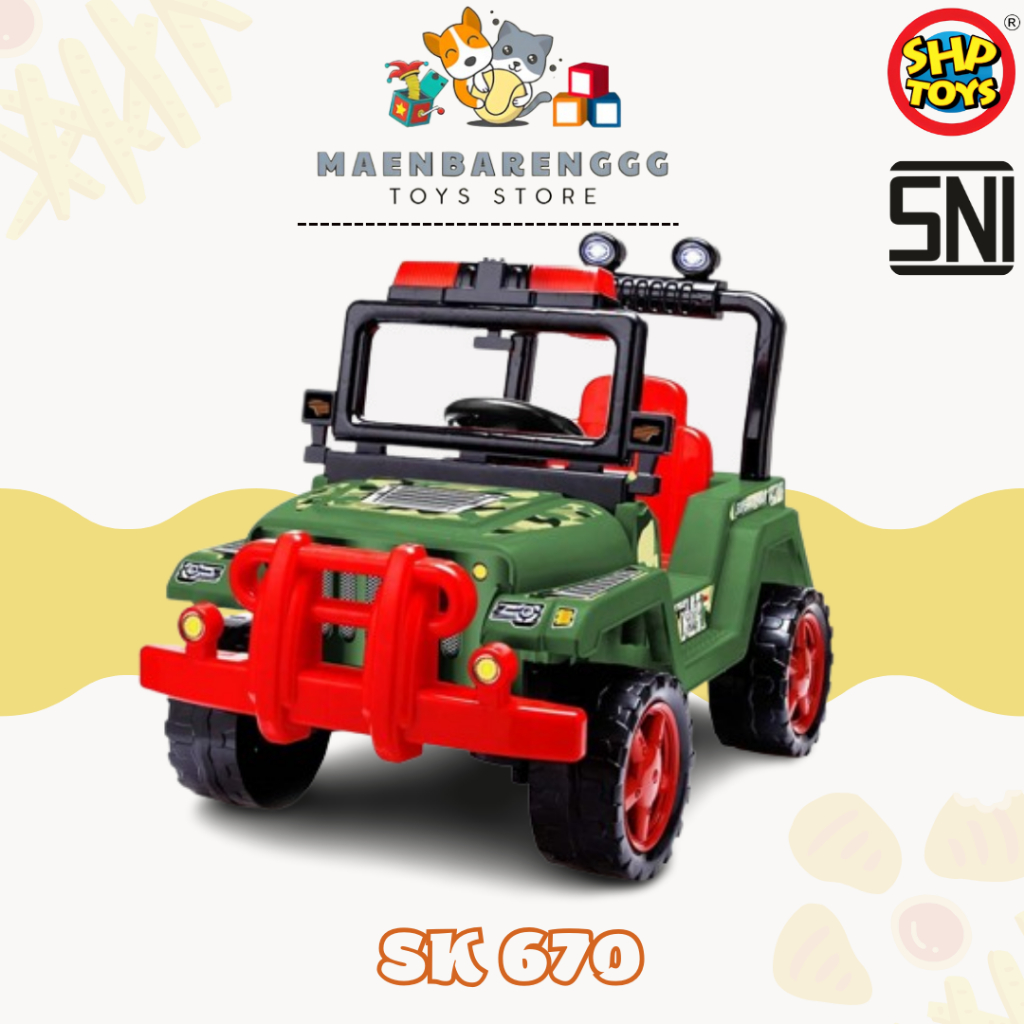 MOBIL DORONG JEEP POLISI & TENTARA UNTUK ANAK / SHP SK 670