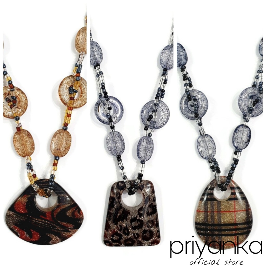 Kalung Hijab Fashion Modis/Kalung Wanita Rantai Kaca Kristal