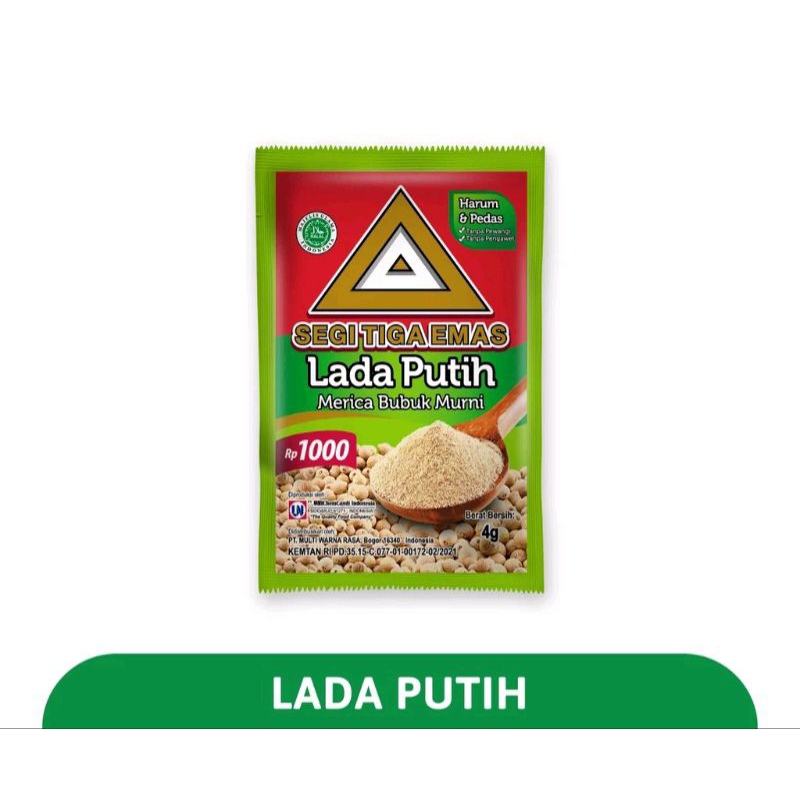 

LADA PUTIH 4gr Segitiga Emas ( 1 renceng 12 pcs) Exp Des 2026