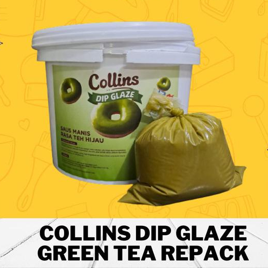 

Buruan serbu] COLLINS Dip Glaze GREENTEA Repack 500gr/Glaze Collins Green Tea 500gr