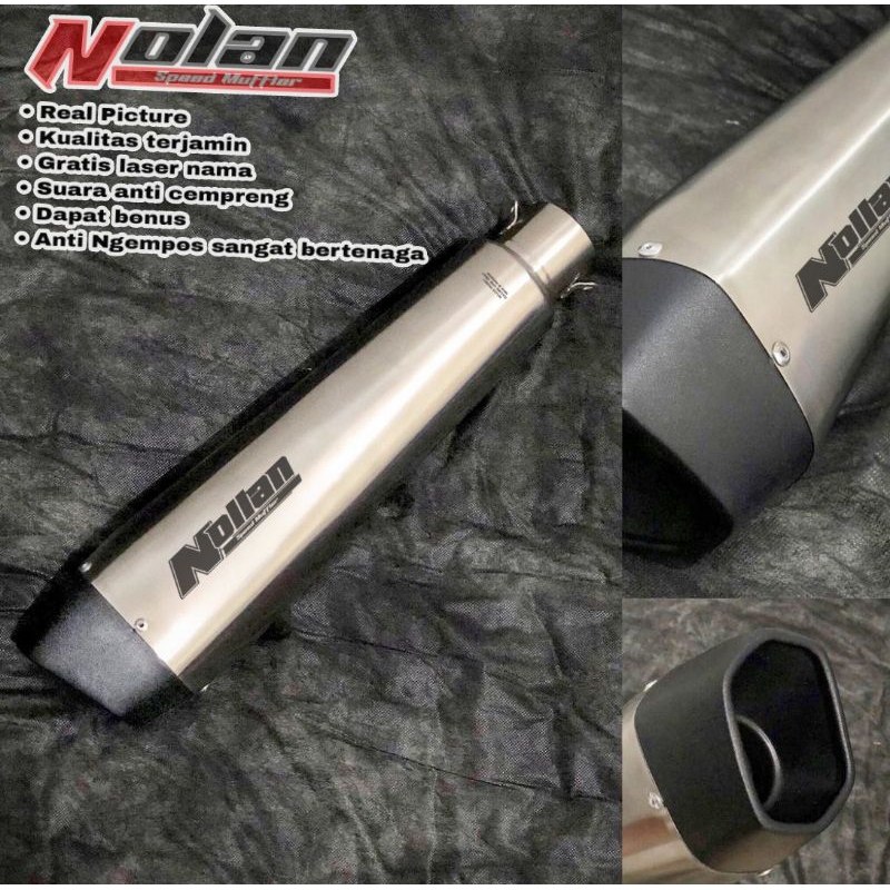 Silincer knalpot big volume Original Nollan bass adem inlet 50/51mm silincer only