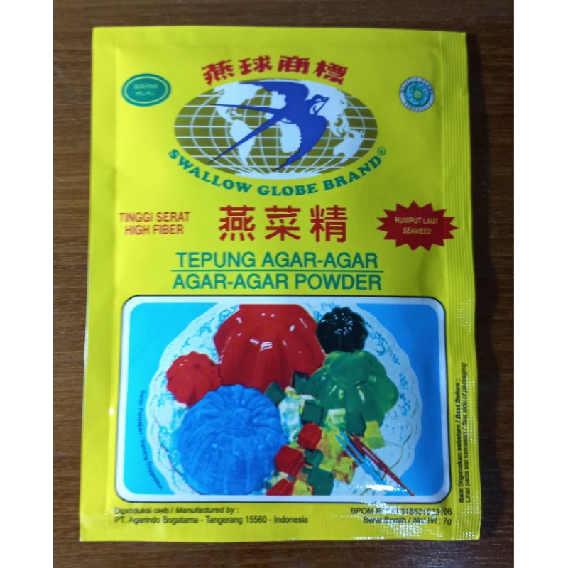 

Agar agar Swallow GLB warna hijau - HM, SI