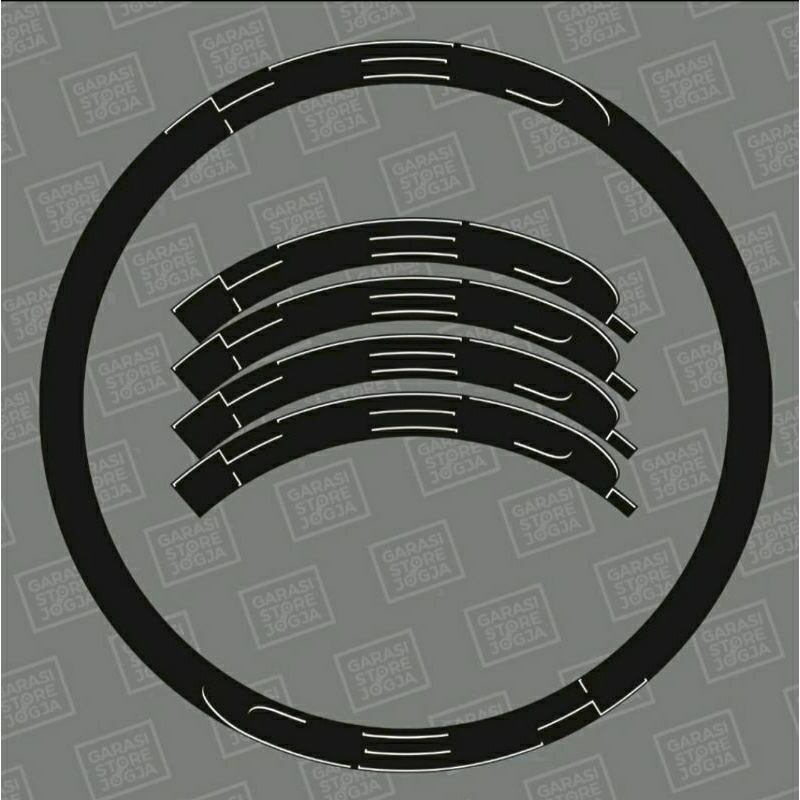 Decal Rims HED Line Lebar Stiker 5 cm