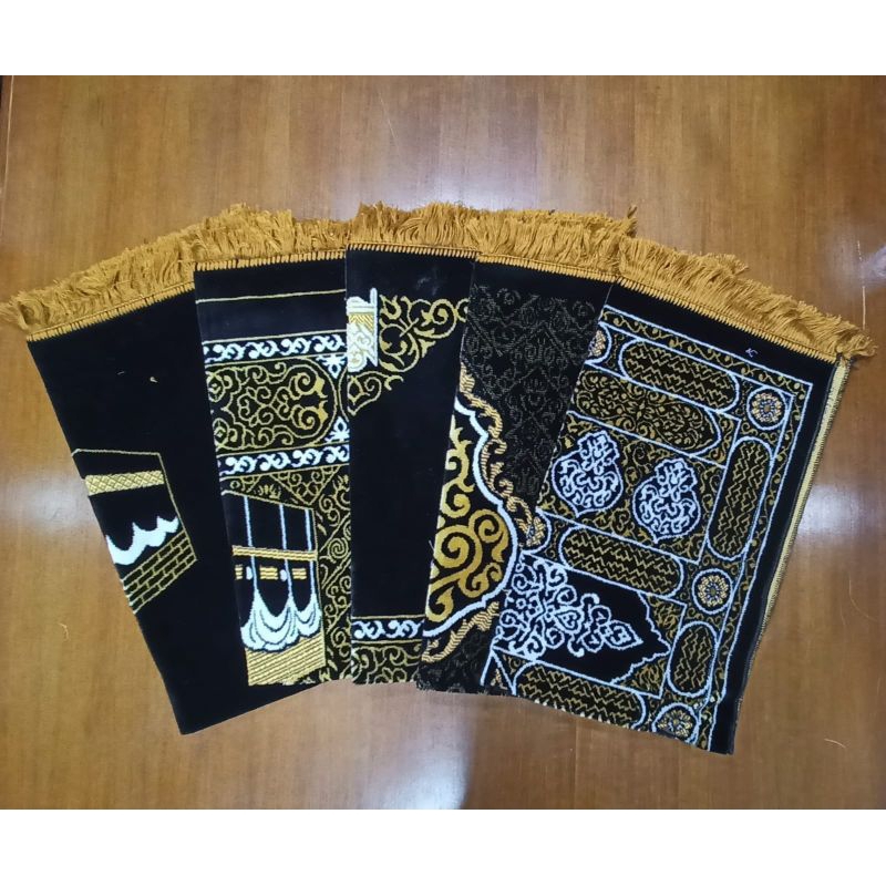 sajadah Egyp kiswah standar / sajadah turki kiswah / sajadah hitam / sajadah halus