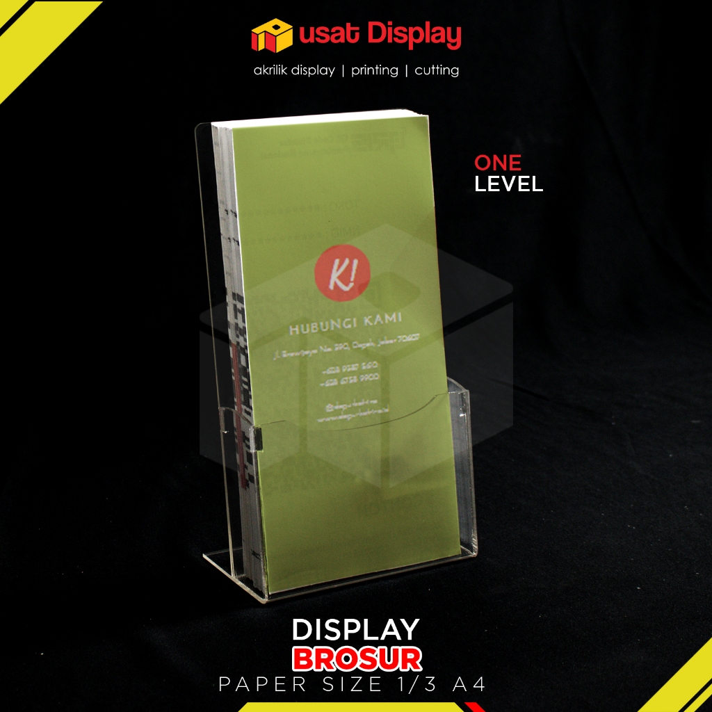 

Akrilik display brosur / dislay brosur 1slot / variasi