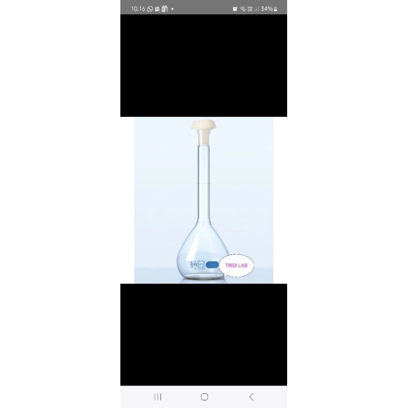 labu ukur 250 ml/volumetric flask with stopper duran