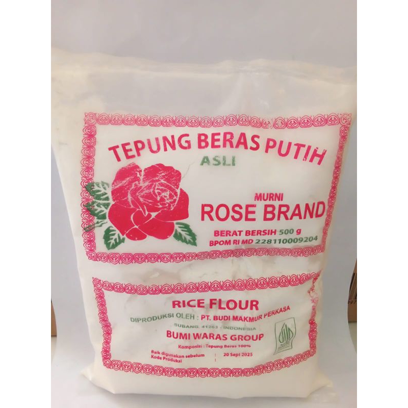 

Tepung beras putih rose brand 500gr