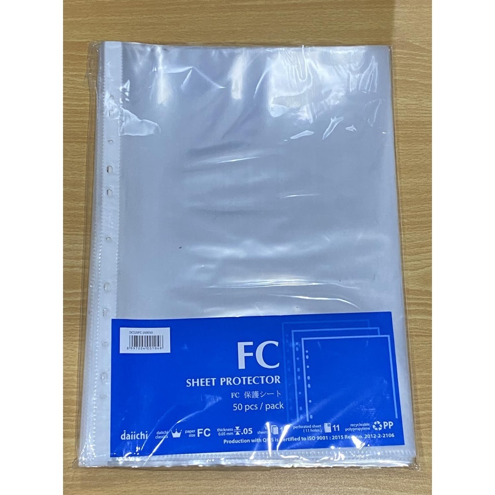 

PP Pocket/ Sheet Protector Daiichi Folio isi 50 Lembar