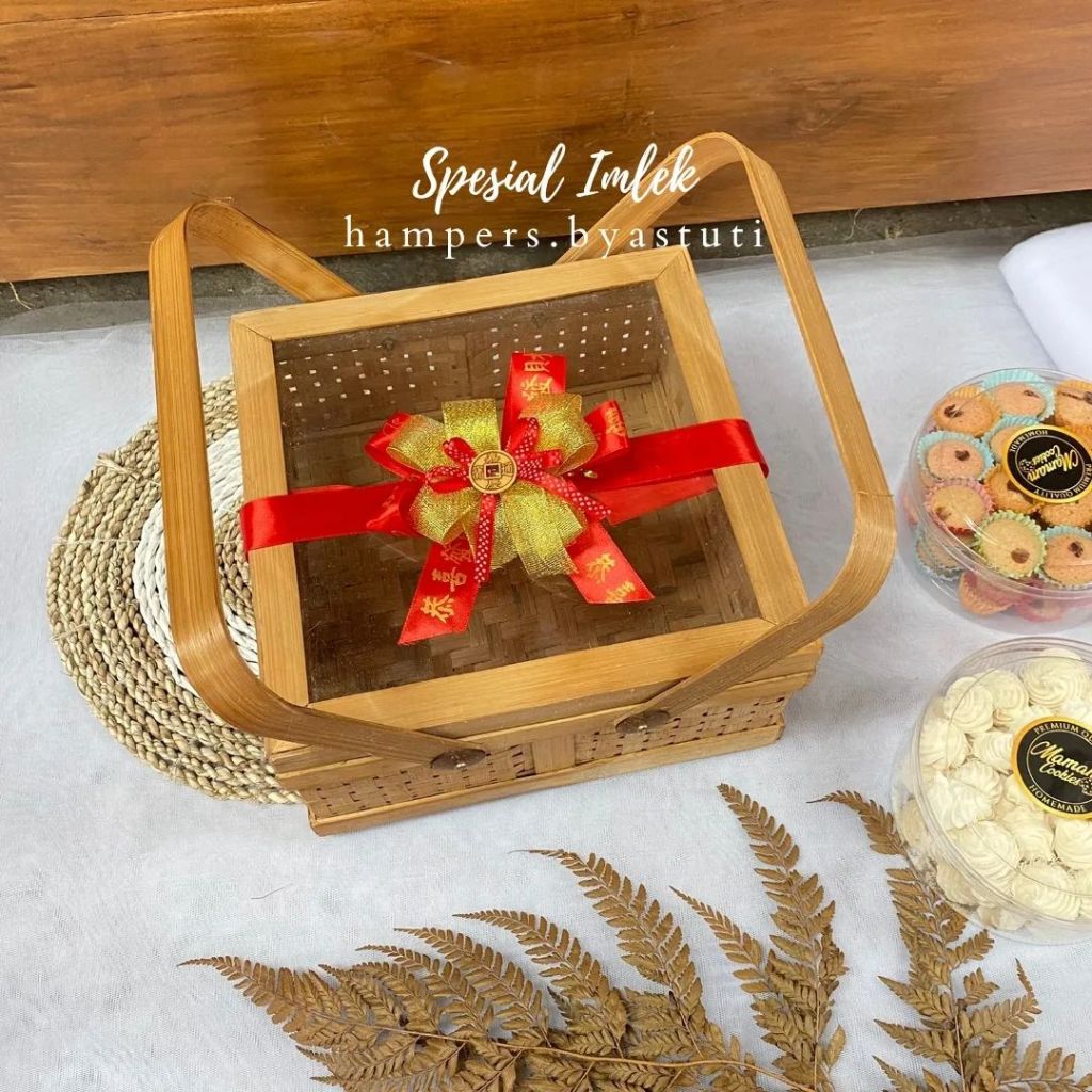 IMLEK SERIES |PARSEL KOTAK BERMIKA HIAS PITA IMLEK hampers imlek bingkisan imlek box imlek box organ