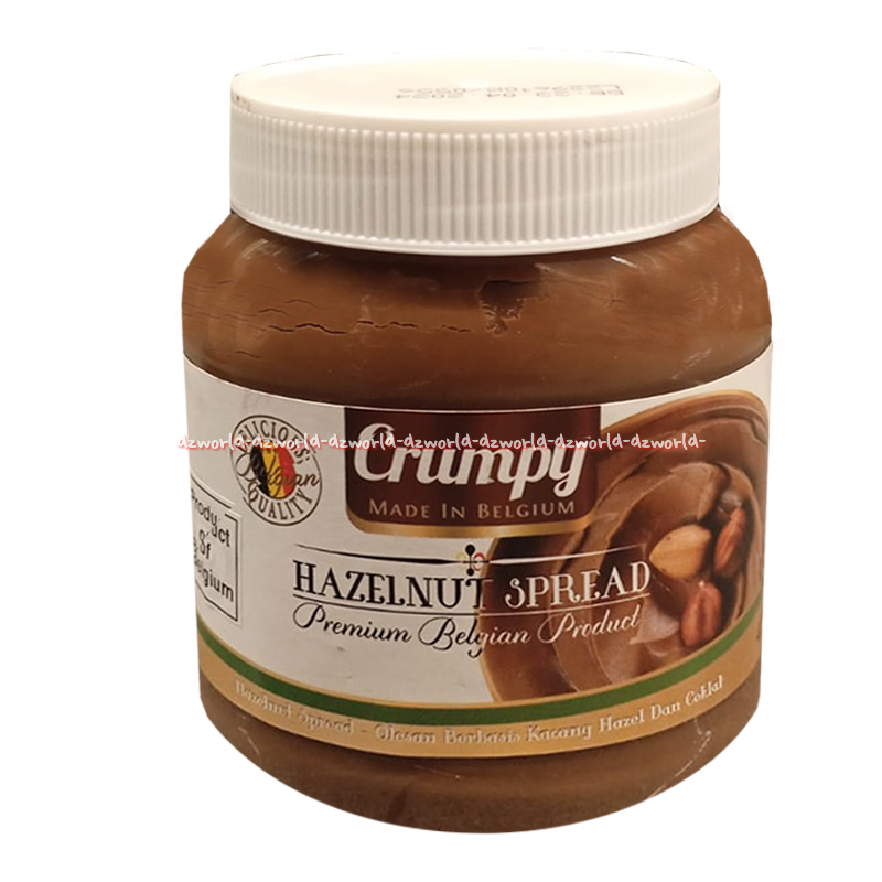 

Crumpy Hazelnut Spread Jam 400gr Premium Belgium Product Selai Roti Kombinasi Kacang Coklat Delicious Belgian Quality Crumpi