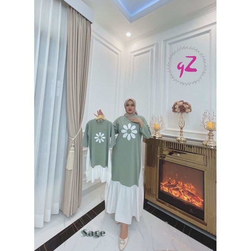 MIDI Dress couple Gwenza ibu dan anak brand original Deby L