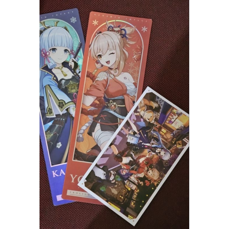 Readystock Gi Genshin Impact. hsr honka star rail tiket bookmark Yoimiya Ayaka inazuma holo ticket d