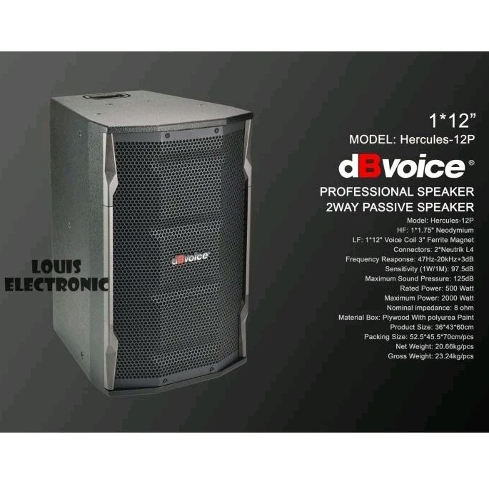 Professional Speaker Pasif 2 Way 12 Inch dBvoice Hercules-12P ORIGINAL