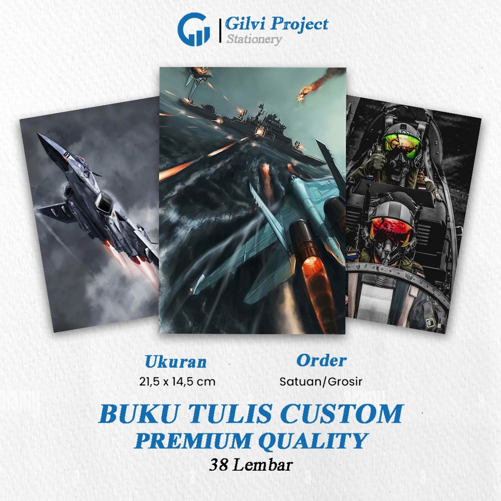 

Bulu Tulis Pesawat Tempur / Buku Tulis Sekolah / Buku Tulis Catatan Notes Agenda Planner Jurnal Notebook Anime