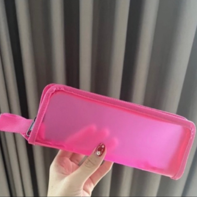 

Kotak Pensil Mika Zipper Fluorescent/ Tempat Pensil Office FIGO Zipper