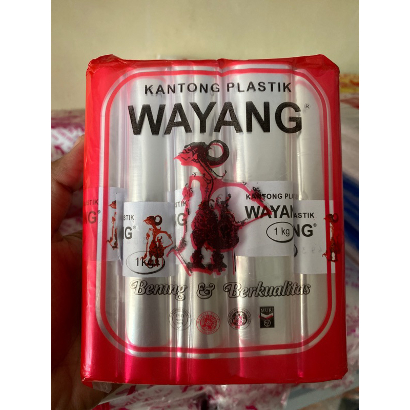 Plastik Wayang/Plastik bening 1kg (5 roll)