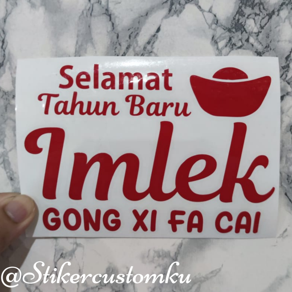 

Stiker Happy Chinese New Year / Stiker Imlek / Stiker Cutting / Stiker Balon PVC / Gong Xi Fa Cai Type 8