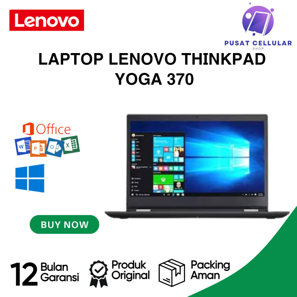Laptop Lenovo Thinkpad Yoga 370 Core i7 Gen 7 WINDOWS // FREE TAS & MOUSE // FREE OFFICE