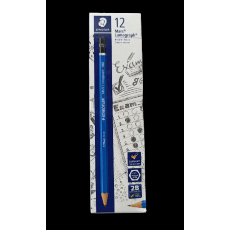 

Pensil Staedler Mars Lumograph 2B Per pak (12pcs)