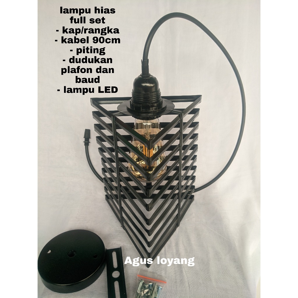 Lampu hias, lampu taman, lampu hias rumah, lampu hias cafe lampu hias gantung jenis segitiga