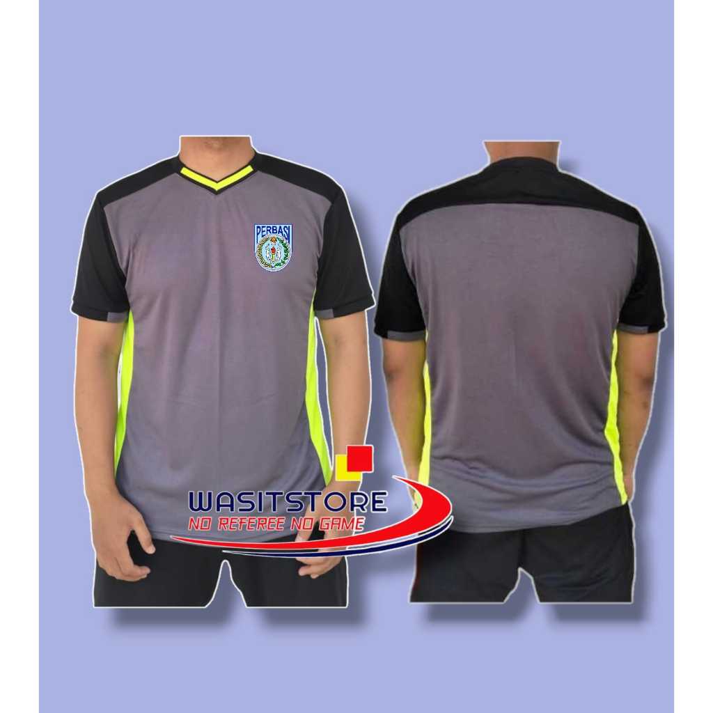 BAJU TUGAS WASIT BASKET PERBASI MD: ABU HITAM ( PERBASI )