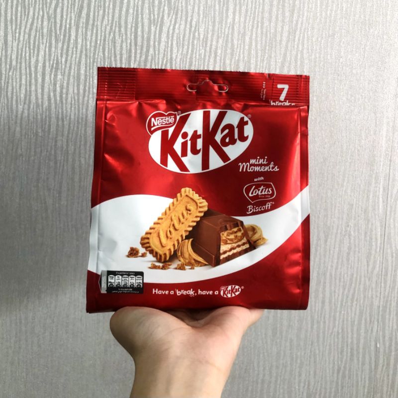 

kitkat lotus biscoff isi 7 mini kitkat lotus limited edition exp lama