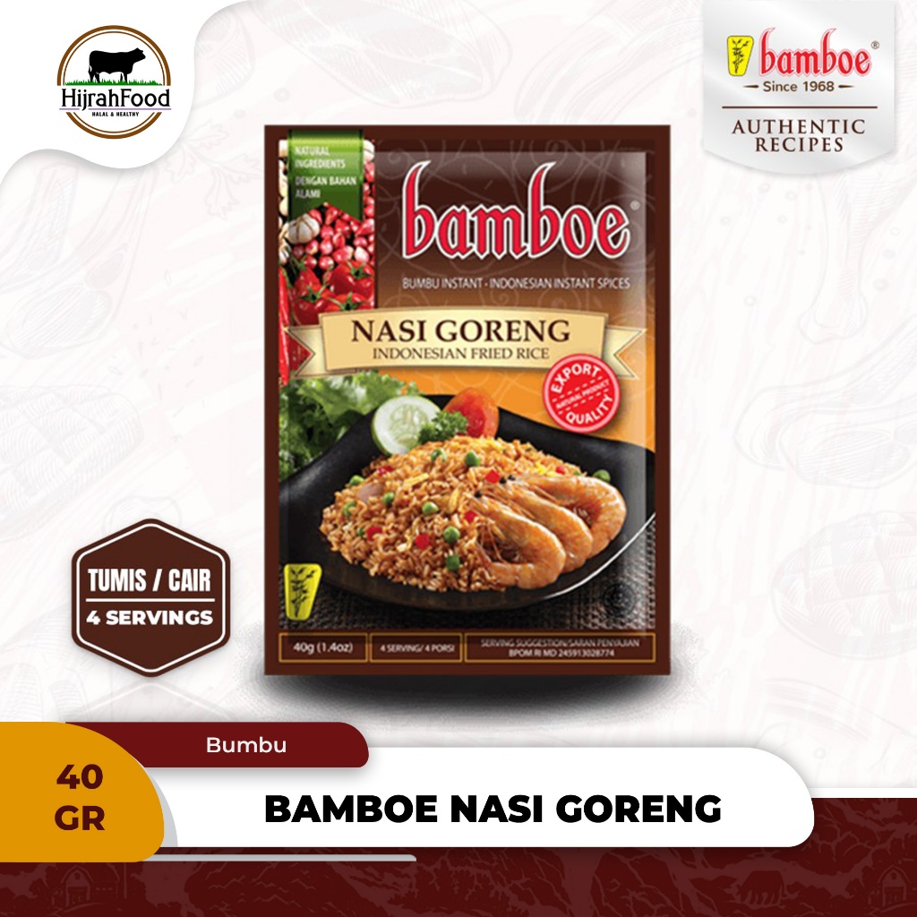 

Bamboe Bumbu Nasi Goreng Indonesian Fried Rice Dengan Bahan Alami Praktis 40 gram