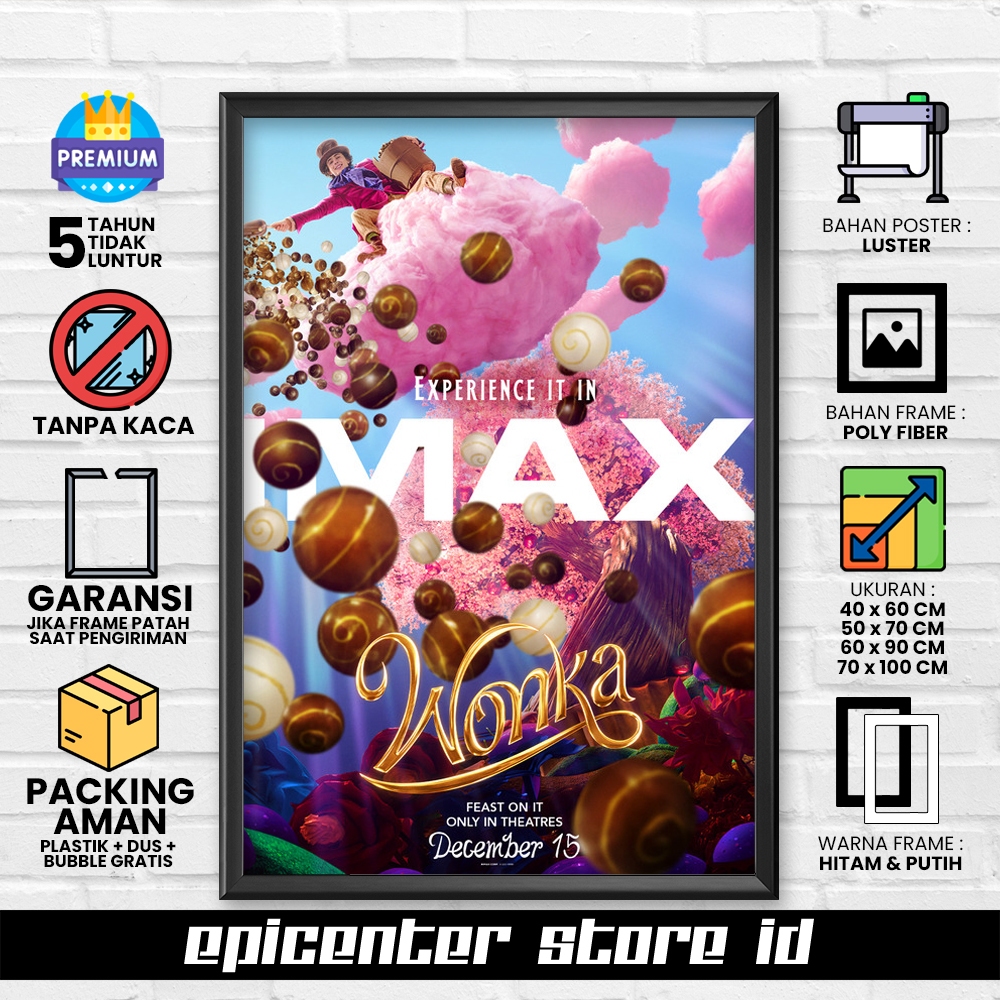 Poster Film Wonka - Imax + Frame