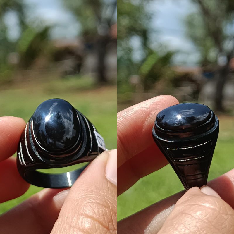 batu hitam yaman wulung kecubung api natural