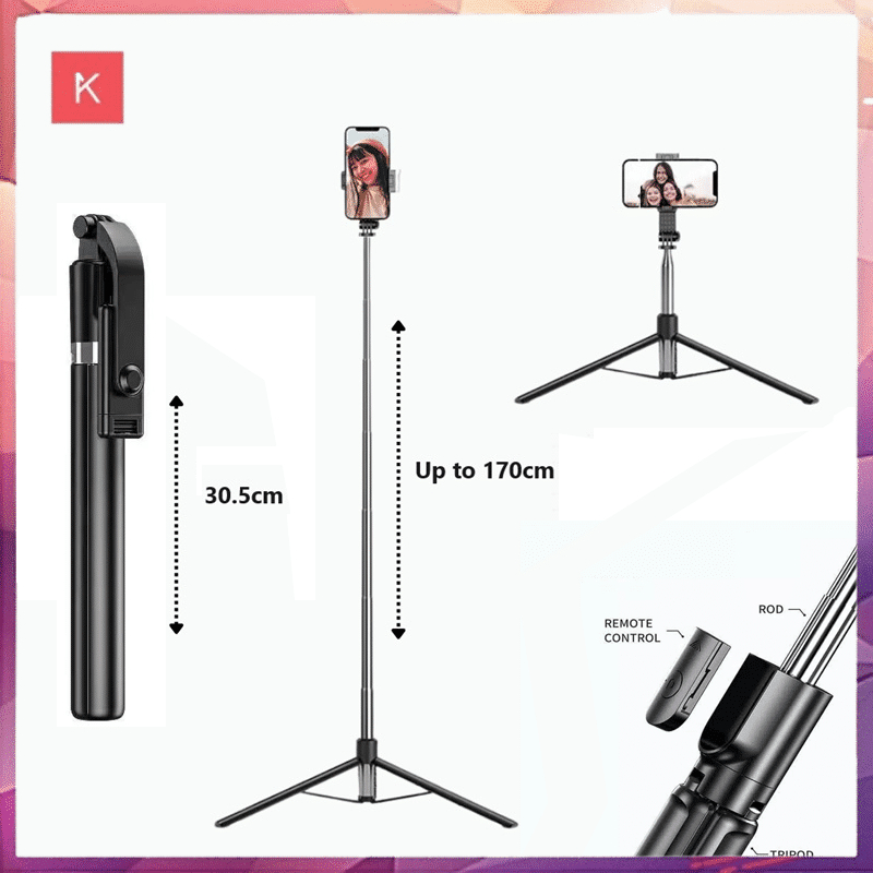 ANG TONGSIS TRIPOD Selfie stick R1-L / R1S-L tongsis plus Remote Bluetooth Tripod 1.7METER