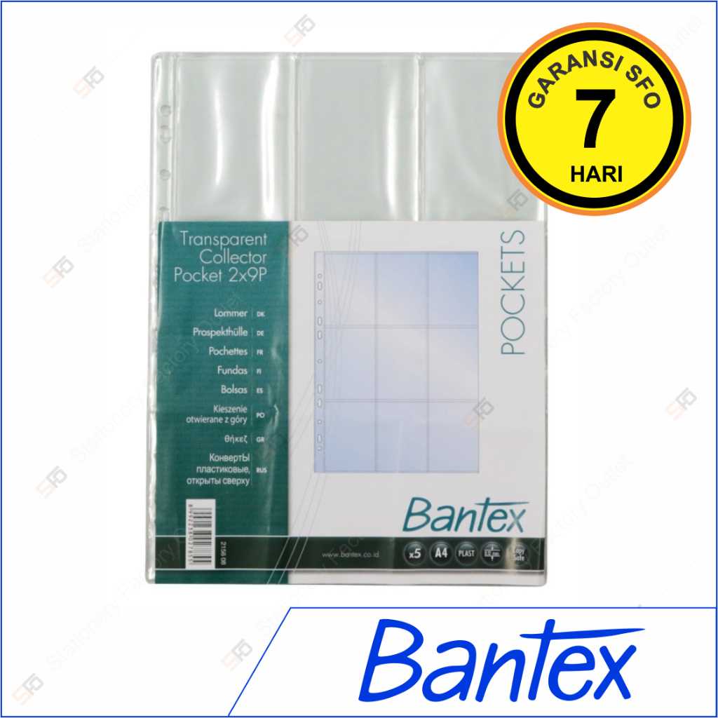 

Transparent Collector Pocket 2x9P A4 Bantex isi 5 - 2156 - Album Foto Polaroid Photocard - SFO Semarang Official