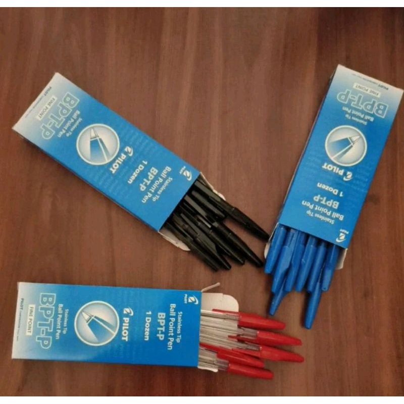 

BALLPOINT PILOT BPT-P HITAM / BIRU / MERAH [ 1 KOTAK = 12 Pcs ]