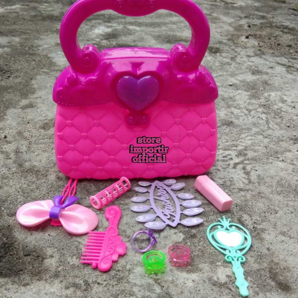 Mainan Tas Make Up PR 17412 Tas Fashion Set Isi Alat Make Up Lengkap Murah Ada Lampu | Mainan Edukas